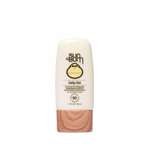Sun Bum Daily SPF 50 Clear Gel Face Sunscreen - Broad Spectrum Moisturizing Facial Sunscreen with Vitamin E - Vegan and Hawaii 104 Act Compliant (Without Octinoxate & Oxybenzone) - Travel Size 1.7 oz