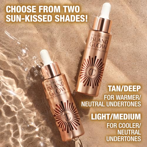 Charlotte Tilbury Beautiful Skin Tanning Drops - Body & Face Bronzing Drops Enriched with Hyaluronic Acid for Long-Lasting Hydration - Leaves Skin with a Natural, Radiant Glow