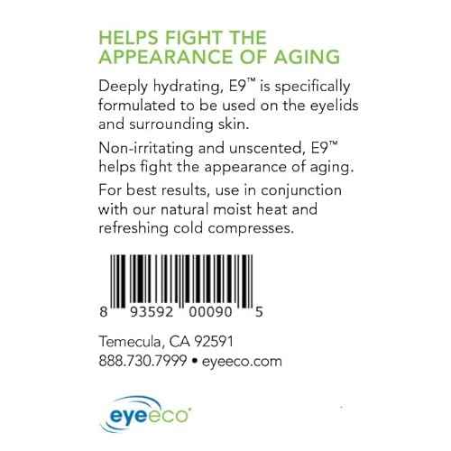 Eye Eco Essential 9 Eyelid and Facial Serum - 1.02 oz - Hydrating Anti Aging Serum with Aloe, Chamomile & Green Tea