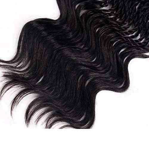 Wavy Senegalese Twist Crochet Braids 6packs/lot 22Inch 35Strands/Pack Synthetic Crochet Hair Curly Twist Braiding Hair (22 Inch, 1B#)