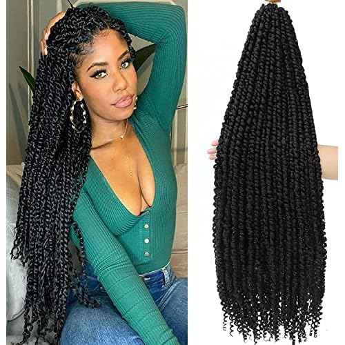 Passion Twist Hair 30 inch PreTwisted Long Passion Twist Crochet Hair Pre Looped Bohemian Curly End Crochet Hair for Black Women Yanky Passion Twist Crochet Hair Water Wave Crochet Braids Extensions