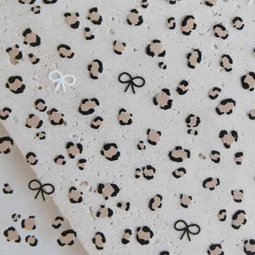 Leopard Print Nail Art Stickers, Coquette Nail Decals,Self-Adhesive, Nail Accessories & Supplies, Durable & Long-Lasting