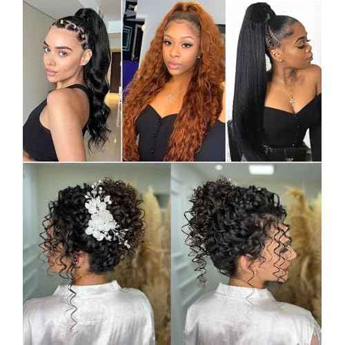 ONICE Deep Wave 360 Lace Front Wigs Human Hair With Drawstring Hidden Strap 360 Full Lace Frontal Wig For Black Women Glueless Wigs Human Hair (Curly Wig 22 Inch)