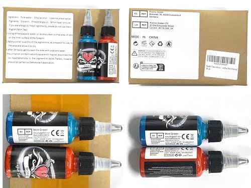 BaodeLi Tattoo Ink Set,14Pcs Tattoo Ink 1oz 30ml/Bottle for 3D Makeup Beauty Skin Body Art,Tattoo Inks Pigment Kit for Professionals and Beginners Use (14 Colors,Black,Red,White ect)