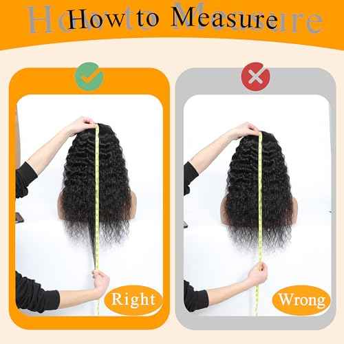 13x4 Deep Wave Lace Front Wigs Human Hair 200% Density Black Curly Human Hair Wig Short Natural Wigs for Black Women Transparent Lace Frontal Wig for Daily Wear 18 Inch