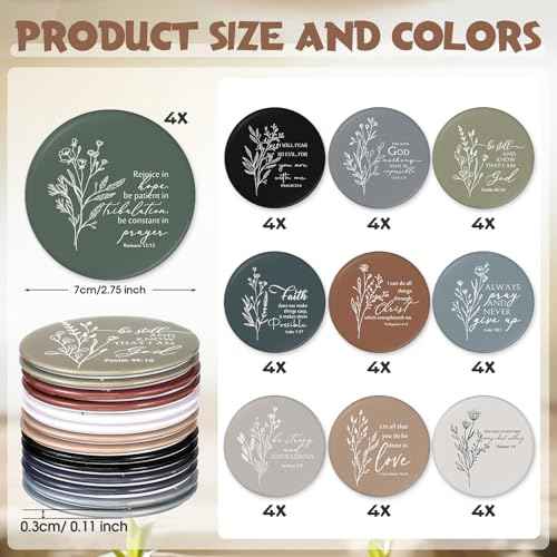 40 Pcs Christian Compact Mirrors for Women Inspirational Bible Verse Scripture Pocket Mirrors Bulk Mini Purse Makeup Mirror for Grandma Pastor's Wife Christmas Thanksgiving Church Party Favor