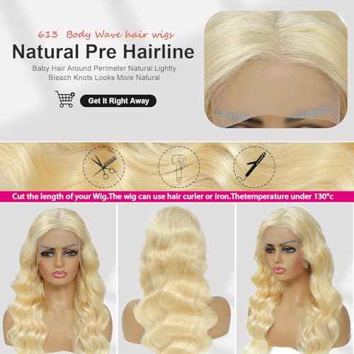 250% Density 613 Lace Front Wig 32 Inch 13X4 Lace Front Wigs Human Hair Body Wave Human Hair Wigs For Black Women Glueless Wigs Lace Frontal Wigs