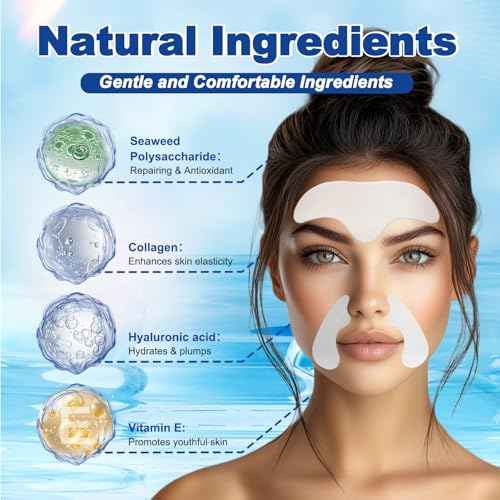 Forehead Wrinkle Patches and Smile Line Patches with Hyaluronic Acid, Aloe, Collagen & Vitamin E£¬Overnight Facial Wrinkle Patches to Lift Smile Lines for Women for Smoothing and Firming(36pcs)