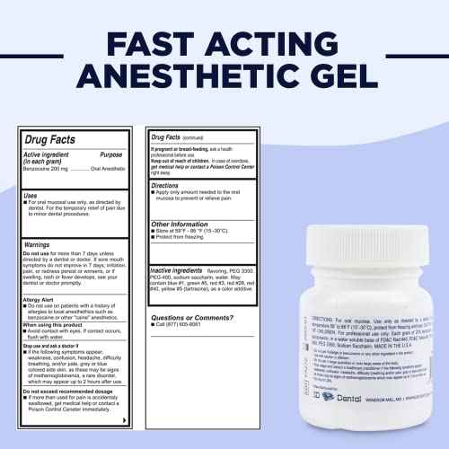 Dynamic Dental Candi Caine, Topical Anesthetic Gel, 1 oz, Cherry Flavor