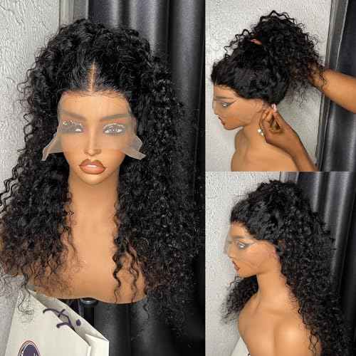 Deep Wave 360 Lace Front Wigs - Human Hair, Pre-Plucked with Baby Hair, Brazilian Virgin, 24 Inch