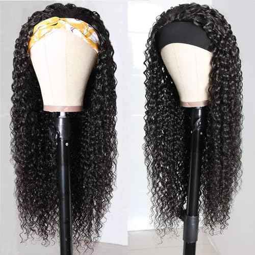 Deep Wave Human Hair Wig - Lace Front, Machine Made (24 Inch, Natural Color)