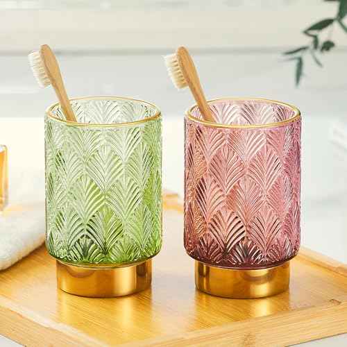 Makeup Brush Holder Organizer,Toothbrush Holders,Desk Pen Pencil Holder,Multifunctional Vintage Glass Brush Cup£¨A42-1-US£©