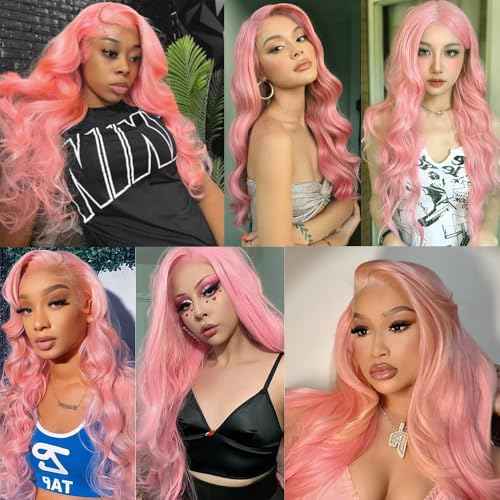 Pink Bundles Human Hair Light Pink Body Wave Bundles Unprocessed Brazilian Virgin Remy Hair Extensions 24 26 28 Inch Double Weft Hot Pink Bundle Hair Weave