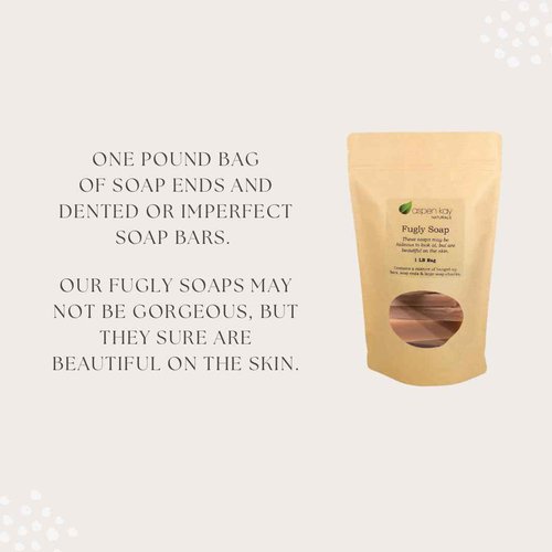 Aspen Kay Naturals - 1 Pound Bag of Fugly Soap, a Mixture of Dented & Imperfect Soap Bars, Soap Ends & Chunks. Natural & Organic Ingredients. (Turmeric)