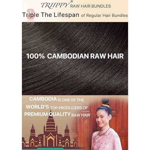 TRIIPPY Yaki Straight Human Hair Bundles,100% Raw Cambodian Hair Sew In Weave Single Bundle,Triple The Lifespan Over Regular Virgin Hair Bundle,No.1 Raw Hair Brand On Amazon(22 Inch,Natural Color)