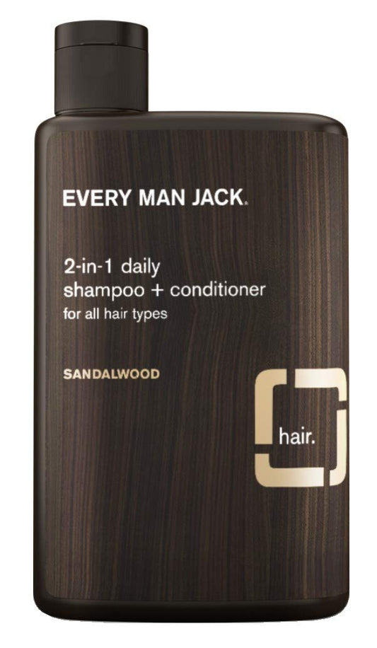 Every Man Jack Shampoo 2-In-1 Sandalwood 13.5 Ounce (Pack of 2)