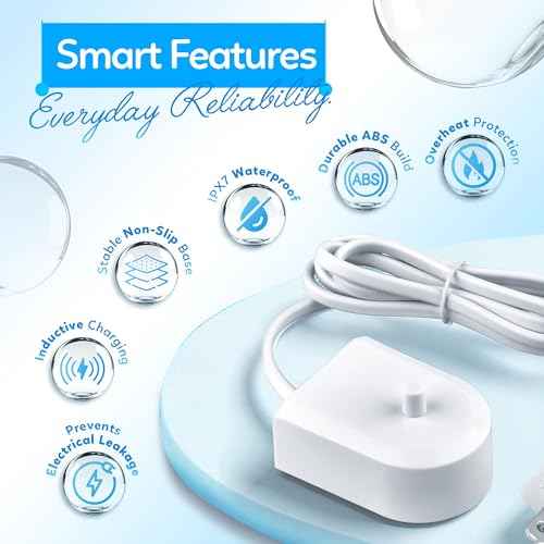 Replacement Charger Base for Philips Sonicare Toothbrush Compatible with 6100 4100 5100 5300 6500 9000 Series, Electric Toothbrush Charger for Philips Sonicare Toothbrush Waterproof Travel Cord