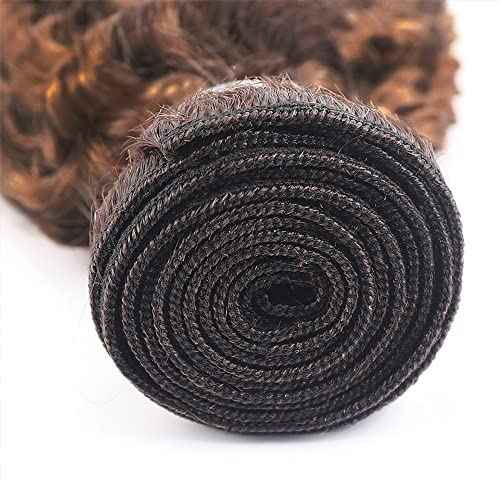 20 22 24 Inch P4/30 Brown Bundles Human Hair Kinky Curly 3 Bundles 100 Grams/Bundle 10A Grade Unprocessed Brazilian Virgin Hairs Highlight Chocolate Brown Bundles Weaves Hair Extensions For Women