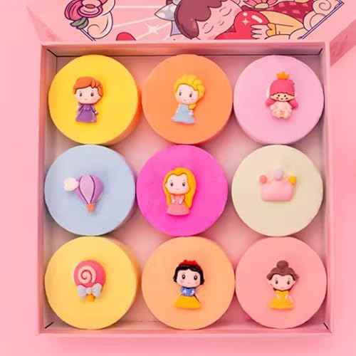 Princess Bath Bombs Luxury Fizzy Organic Natural Bath Bomb Gift Set Bubbling, 1 Count (Pack of 9), Variety