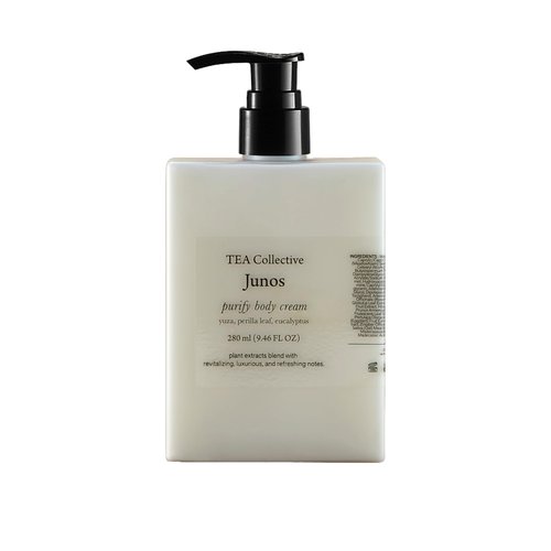 TEA Collective Junos Purify Body Cream | Yuzu, Perilla Leaf, Eucalyptus | 9.46 Fl Oz | Product of Korea
