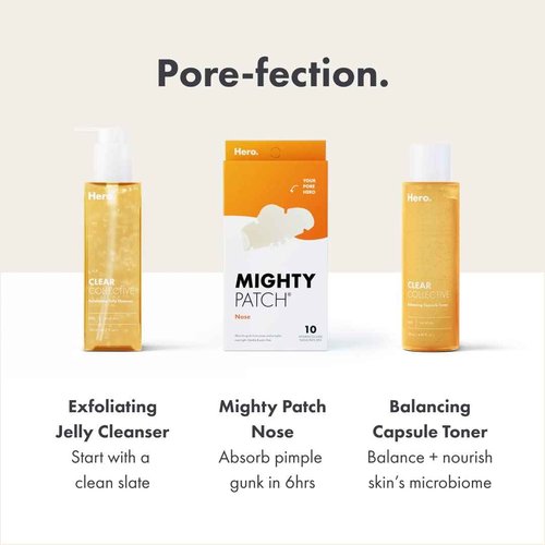 Hero Cosmetics Mighty Patch™ XL Patch Duo - XL Hydrocolloid Patches for Nose Pores and Large Breakout Areas (10 Count)