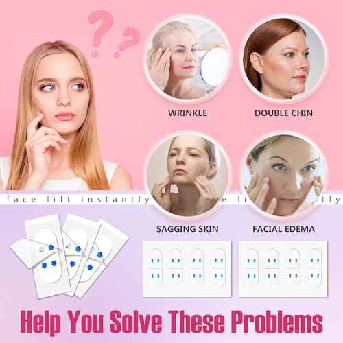 Face Lift Tape, Face Lift Tape Invisible, Face Tape Lifting Invisible, Face Tape Instantly Lifts Sagging Skin Around The Face, Hides The Double Chin and Creates A v-Shaped Face 60PCS