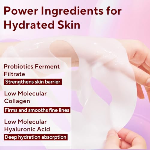 Bio-Collagen Real Deep Mask, 4 Pack Overnight Hydrating Face Mask for All Skin Types,Original Hydrating Collagen Face Mask