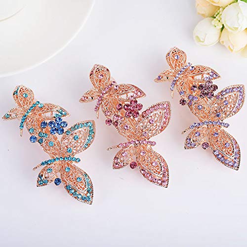 Butterfly Hairpin Womens Girls Vintage Hair Clips Accessories Wedding Bridesmaids Bridal Headwear,Blue