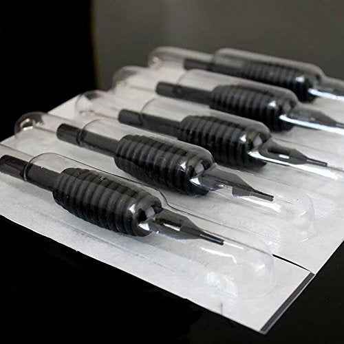 50PCS Disposable Sterilized Conjoined Tattoo Needles and Tubes Grip 5RL(19mm)
