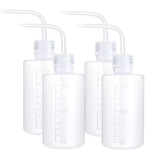 Anghie 4-Pack 250ml/8oz White Plastic Reusable Tattoo Wash Bottles for Green Soap, Water, Plants & General Use