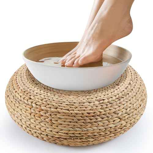 19.65 Inch Pedicure Bowl Stool Banana Leaf Pedicure Stool Fit for Most Pedi Bowls (Bowl Not Included)