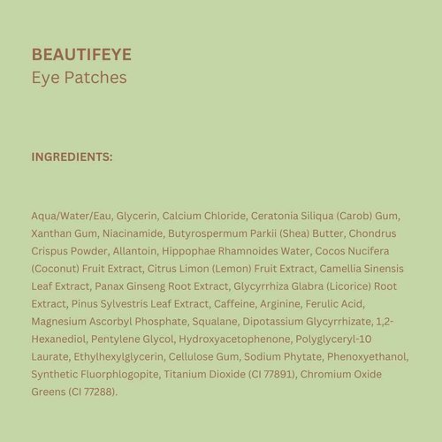 Pixi BeautifEYE Hydrogel Under-Eye Patches | Refreshing Eye Patches For Dark Circles | Brighten & Hydrate Under Eyes | 30 Pairs / 60 Patches