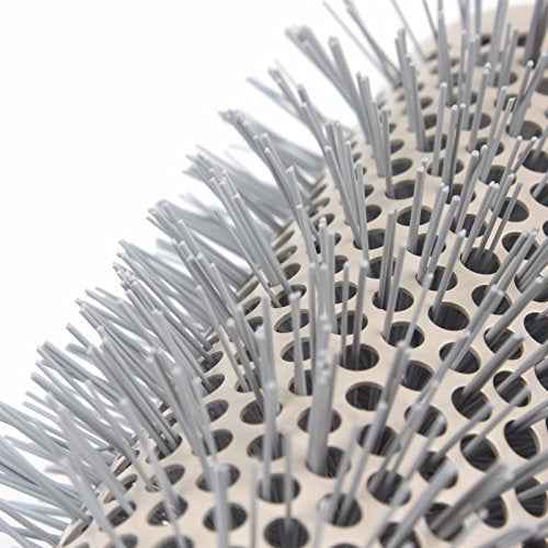 Round Brush Set for Blow Drying Curling, Professional Ceramic Ion Thermal Barrel Brush Leaves Hair Shiny Heat Styling Brush 5 Different Sizes Works Very Well with The Blow Dryer