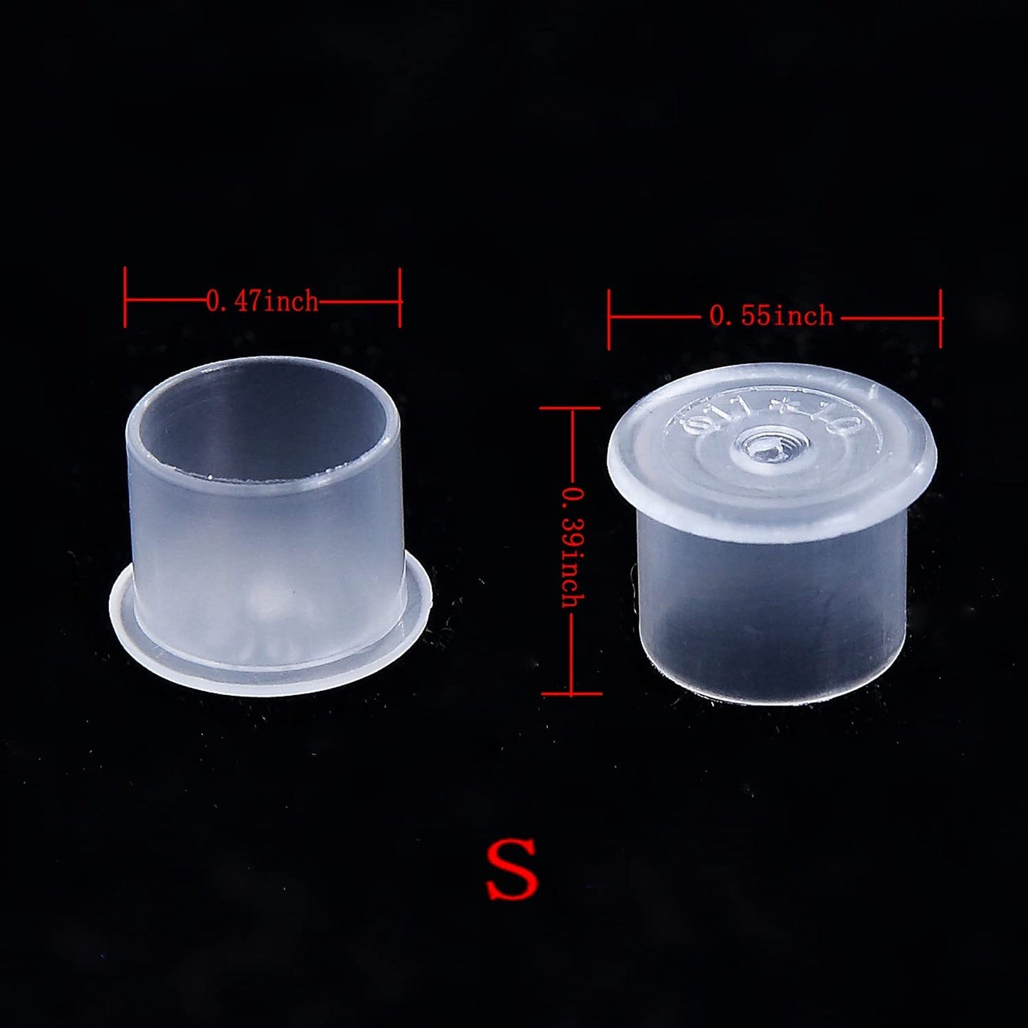 Ink Cups Small,DOWEI 500pcs Plastic Disposable Microblading Makeup Ink Cups with Base,Pigment Ink Caps Sizes 11mm Accessories for Ink,Kits,Supplies (S)