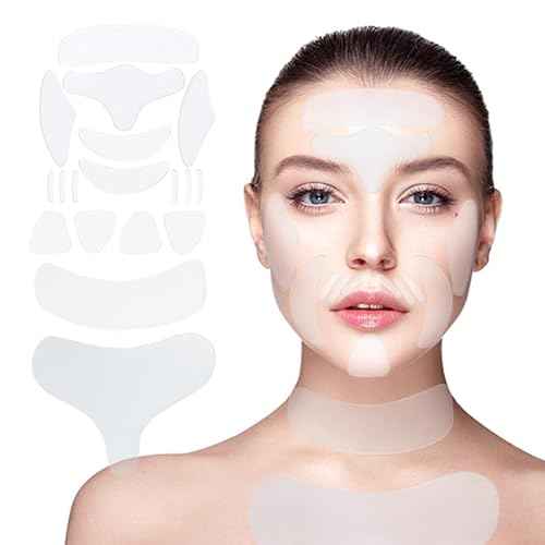 Facial Wrinkle Patches Reusable Silicone Forehead, Neck & Chest Pads ? Anti Aging Overnight Smoothing Patches for Fine Lines, D?collet? & Face Wrinkle Care, Skin Rejuvenation, 18 Pcs