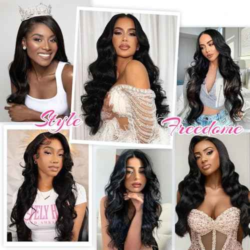 24 Inch Body Wave Lace Front Wigs Human Hair 200% Density 13x6 HD Lace Frontal Wig Pre Plucked Tangle-free Body Wave Wig with Baby Hair Virgin Human Hair Wigs for Women Daily