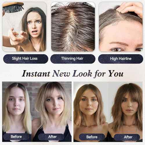 starluck Hair Toppers for Women Real Human Hair No Bangs 3.5"*4"Hand-Tied Swiss Lace Base 12in 100% Remy HumanHair Topper for Women with ThinningHair(T4/27/4#)