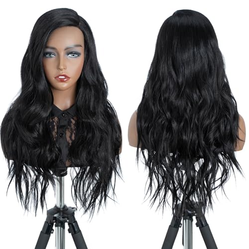 REBECCA STYLE Long Body Wave Wigs for Black Women Side Part Long Wavy wigs 20 Inch Synthetic Wig Natural Looking Glueless Heat Resistant Replacement Wig (Blonde to Brown)