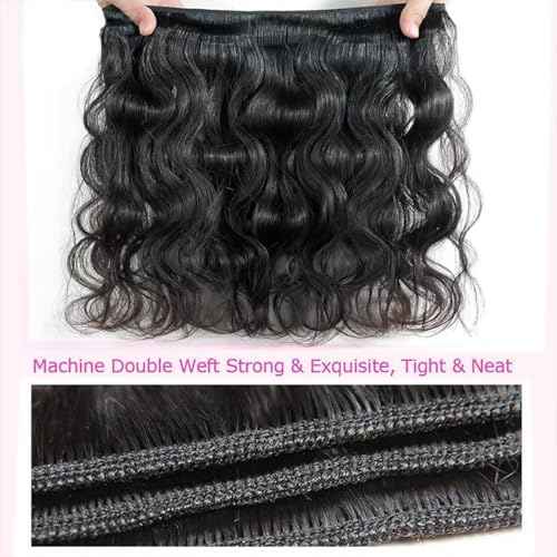 12 A Human Hair Bundles 16 18 20 22 Inch Body Wave Curly Bundles Human Hair 100% Unprocessed Brazilian Raw Virgin Hair 4 Bundles Body Wave Natural Color