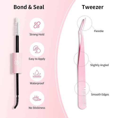 Lash Clusters kit 240 pcs 9 to15 mm DIY 30D/40D eyelash extension kit with Lash Shampoo, Rinse Bottle, Lash Bond, Seal, Lash Tweezers, Soft Cleaning Brush & Spiral Brush