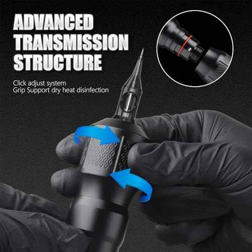 Tattoo Gun Kit-Kiss of Dragon Tattoo Machine, Practice Tattoo Pen for Beginners, 1800mAh Power Supply Tattoo Machine Equipped with Customized High-Precision Motor