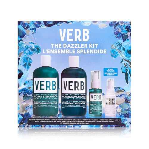 VERB Hydrate Oil - Add Moisture -Increases Shine - Smooth Frizz - Heat Protection for Dry + Frizzy Hair - Amber + Warm Jasmine Scent
