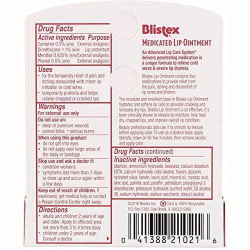 Blistex Medicated Lip Ointment 0.21 oz (Pack of 11)