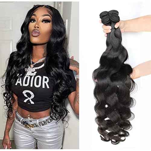 YISEA Human Hair Bundles Body Wave 4 Bundles 12A Brazilian Hair£¨20 18 16 14£©inch Body Wave Virgin Hair Natural Black Bundles Unprocessed Remy Human Hair Weaves Brazilian Hair Extensions