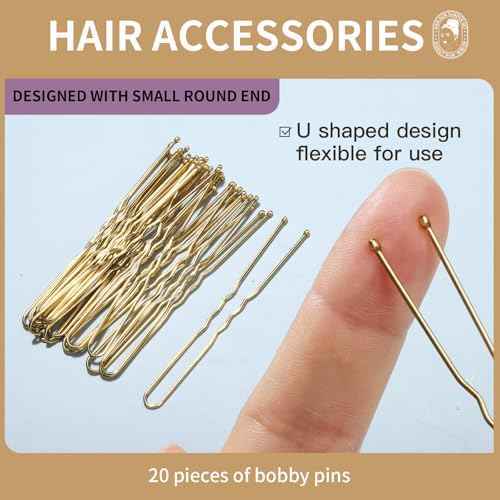 Teenitor 4pcs Hair Bun Shaper Set with Extra-large, Large, Medium, Small Donut Hair Bun Maker, 20pcs Large Bobby Pins, Cream Color