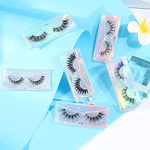 30 Pairs Lashes, New 6 Style Eyelashes Natural Look to Dramatic Long False Eyelashes, Handmade Reusable Fake Eyelashes (30 Pairs with Portable Boxes)