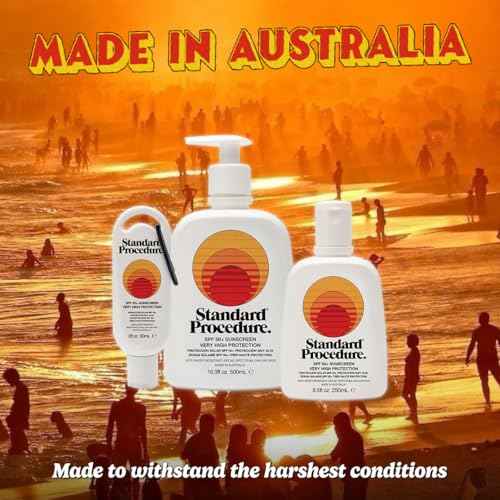 Standard Procedure. SPF 50+ Sunscreen, Broad Spectrum Face & Body Sunblock for Sun-Sensitive Skin, 4HR Water Resistant, Organic Formula, 8.5 oz