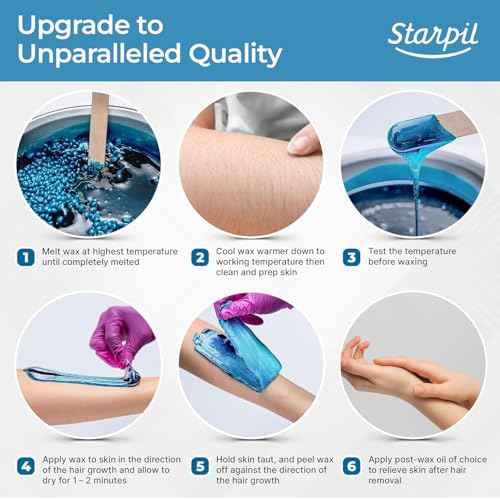 Starpil Wax 1000g / 2.2 lb Blue hypoallergenic Hard Wax Beads for Painless Hair Removal, Stripless Body Wax Beans, Polymer Blend Bikini, Coarse Hair Removal hypoallergenic wax Beads for Sensitive Skin