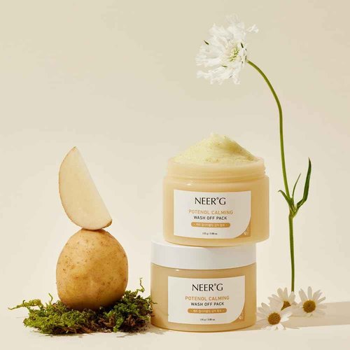 NEER°G Potenol Calming Wash Off Pack 3.88oz (110g) Soothes Sensitive Skin, Calm with Panthenol