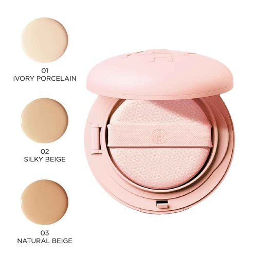 KEYTH SILKY FIT COVER CUSHION #03 NATURAL BEIGE (15G, 0.52 OZ.) / Porcelain-smooth, Long-Lasting, Lightweight, Flawless Coverage, Velvet Finish, Cynanchi Radix Extract, Ha-dong Rice Extract